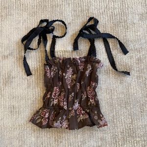 Hm x Brock Collection NWT tie shoulder corset  XS